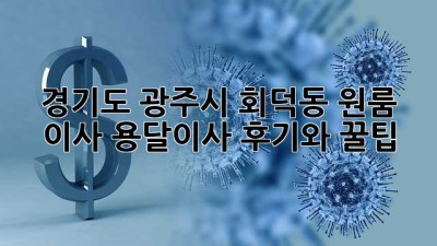 경기도 광주시 회덕동 원룸 이사, 용달이사 후기와 꿀팁!